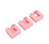 Jopwkuin Funda Protectora de Silicona a Prueba de Golpes para Micrófono Wireless Go II, Cobertura Completa para Polvo, Caídas y Arañazos, Diseño Portátil para Filmar o Viajar, Juego de 3 (Rosa)