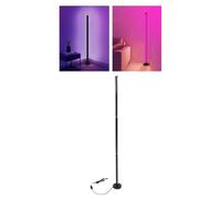 Jopwkuin Lámpara de Pie de Esquina RGB, Luz de Piso que Cambia de Color LED Sincronización de Música 1000 Modos Regulables, Luz de Piso Alimentada por USB con Control Remoto para Salas de