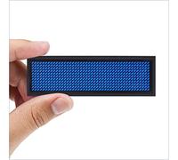 Jopwkuin LED Tag, 240mAh de Gran Capacidad Personalizada Etiqueta de Nombre y 8 Modos de eficiencia energética programable LED Display Message Tag LED Etiqueta de Nombre para el Hotel (Azul)