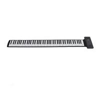 Jopwkuin Piano Enrollable Portátil de 88 Teclas con 128 Ritmos para Principiantes y Jugadores Experimentados Piano Enrollable en Blanco y Negro