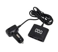 Jopwkuin Potente Cargador de Coche de 78W USB C con Pantalla de Voltaje Digital Dual para Carga Rápida del Teléfono del Coche