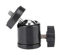 Jopwkuin Rótula de Bola de Trípode de Aleación de Aluminio, Compacta y Versátil, Ideal para Diferentes Tomas Fotográficas, Negro, 1 Pieza