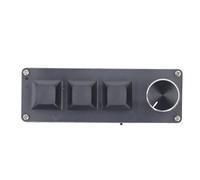 Jopwkuin Teclado de 3 Teclas, Diseño de Perilla, Teclado de Programación Inalámbrico USB 2,4G Multifuncional, Portátil Que Ahorra Espacio para Juegos