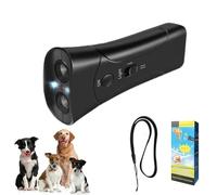 JOPWUE Dispositivo anti ladridos para perros, dispositivos disuasorios ultrasónicos, recargable, repelente de perros 2 en 1 con pantalla HD y linterna LED, eficaz para perros pequeños, medianos y