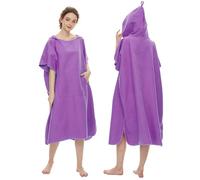 JORAKI Poncho Surf Hombres Mujeres, Toalla con Capucha y Bolsillo Toalla de Playa Toalla de Baño para Piscina Toalla de Poncho Albornoz de Baño Súper Suave Toallas Deportivas para Adultos