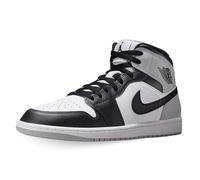Jordan 1 Mid para hombre (blanco/negro/gris ahumado), Blanco/gris ahumado claro/negro, 42.5 EU
