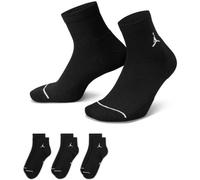 Jordan - Calcetines Everyday Cushioned Poly Ankle (3 Pares), Unisex, Black-White, L [42 - 46]
