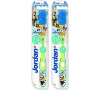 Jordan - Cepillo de dientes para niños (3-5 años), colores surtidos (Paquete de 2)