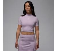 Jordan Crop top de manga corta y tejido Knit - Mujer - Morado M (EU 40-42)