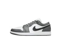 Jordan Hombres 1 Low Blanco/Negro-Gris Hierro (553558 152), Blanco/Negro-Hierro Gris, 45 EU