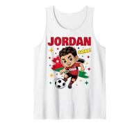 Jordan Kid Goal Cartoon Jordan Flag para niños Camiseta sin Mangas