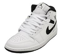 Jordan Nike Air 1 Mid Hombre Trainers DQ8426 Sneakers Zapatos (UK 8 US 9 EU 42.5, White Black 132)