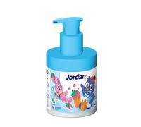 Jordan ® | Pasta de dientes niños y bebés | Dispensador de pasta de dientes en una bomba equivalente a 3 tubos regulares | Solución desarrollada para niños | Sabor Fresa | 0-5 años | 500ppm | 150 ml