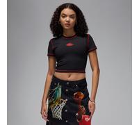 Jordan Rare Air Crop top de manga corta - Mujer - Negro XS (EU 32-34)