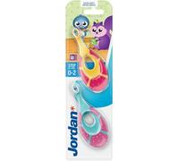 Jordan ® | Step 1 | Cepillo de dientes para bebé 0-2 años | Original con cerdas extra suaves, anillo de mordida suave para encías y fácil agarre | Pack 2 Unidades | Multicolor