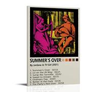 Jordana & TV Girl Summer's OverArt - Lienzo impreso de pinturas al óleo, reproducción moderna en lienzo, ilustraciones abstractas de paisajes impresos en lienzo, arte de pared para decoración del