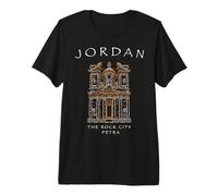 Jordania, Ciudad rupestre de Petra, Dibujo a Mano Camiseta Premium