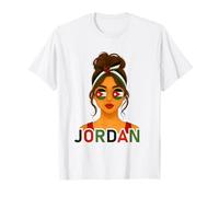 Jordanian Girl Jordan Flag Jordanian Girlfriend Wife Camiseta