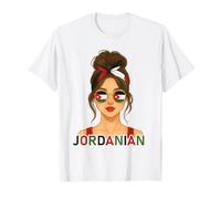 Jordanian Girl Jordan Flag Jordanian Girlfriend Wife Camiseta