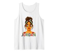 Jordanian Girl Jordan Flag Jordanian Girlfriend Wife Camiseta sin Mangas