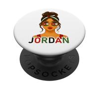 Jordanian Girl Jordan Flag Jordanian Girlfriend Wife PopSockets PopGrip Adhesivo
