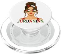 Jordanian Girl Jordan Flag Jordanian Girlfriend Wife PopSockets PopGrip para MagSafe