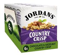 Jordans Country Crisp Chocolate con leche y avellana | Cereal para el desayuno | Vegetariano | 6 paquetes de 500 g