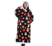 JOREAY Manta con Capucha Vestible para Mujer, Extra Larga de Gran Tamaño Suave Cómoda y Cálida Manta con Capucha, Regalos del Día de la Madre para Mamá, Chinchilla, Oversized