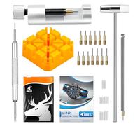 JOREST Herramienta Cambiar Correa Reloj，Herramientas Relojero para Ajustar y cambiar la Correa de Reloj，Kit reparacion de relojes, con Manual Usuario, 20PCS Barras de resorte, 13PCS Aguja de repuesto
