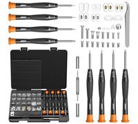 JOREST Kit de Reparación de Gafas con Tornillos Pequeños, Plaquetas Nasales, Pinzas, Paño de Limpieza y Destornillador de Precisión Para Gafas, Gafas de Sol y Gafas Sin Montura