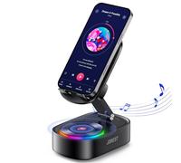 Jorest Regalo Hombre Cumpleaños,Regalos Mujer Profesora Niña Niño,Altavoz Bluetooth con Soporte Movil, Altavoces Inalámbricos Inducción con Suporte Telemovel, Compatible con iPhone iPad Tablet