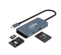 Jorkar Lector de Tarjetas XQD, 3 en 1 USB C para Lector XQD & SD & Micro SD TF de Tarjetas de Cámara Compatible con Sony Nikon (no para CFExpress)