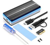 Jorkar USB C 3.2 a Mac SSD Carcasa 12+16 Pine Lector Caja SSD Externa para MacBook Air/Pro Mid 2013-2017, SSD Enclosure Portátil para A1466 A1465 A1398 A1502 Aluminio con Indicador