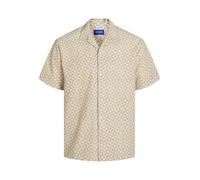 JORLUKE Seersucker Resort Camiseta SS LN, Crema de Mantequilla., M