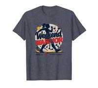 Jornadas de Fin de Semana para el empoderamiento de Las Mujeres guerreras Camiseta, Hombre, Azul Jaspeado, 6XL