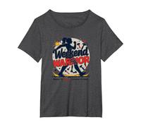 Jornadas de Fin de Semana para el empoderamiento de Las Mujeres guerreras Camiseta, Mujer Tallas Grandes, Jaspeado Oscuro, 6XL Grande