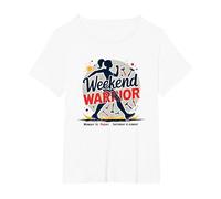 Jornadas de Fin de Semana para el empoderamiento de Las Mujeres guerreras Camiseta, Mujer Tallas Grandes, Blanco, 6XL Grande