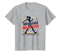 Jornadas de Fin de Semana para el empoderamiento de Las Mujeres guerreras Camiseta, Niños, Gris Jaspeado, 2 años