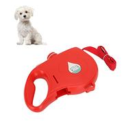 JOROBURO Correa Retráctil para Perro 3 en 1, Correa para Cachorro con Botella de Agua Integrada de 360 Grados con Recipiente Plegable, Dispensador de Bolsas de Basura, Correa Roja para