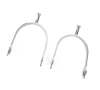 JOROBURO Espuelas de Caballo de 2 Piezas, Espuelas de Caballo de Acero Inoxidable, Espuela Inglesa de Cabeza Redonda, Inofensivas para el Caballo para Amantes de la Equitación, Espuelas
