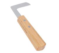 JOROBURO Herramienta Manual para Herrador de Pezuñas, Recortadora de Pezuñas Multifuncional, Mango de Madera, Herramienta para Recortar Pezuñas a Mano Izquierda o Derecha, Cuchillo para