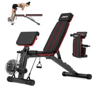 JOROTO Banco Musculación Ajustable, Banco de Musculación Plegable, 453KG de Carga, Banco de Musculación para Gimnasio en Casa, Entrenamiento de Cuerpo Entero, Silla Romana