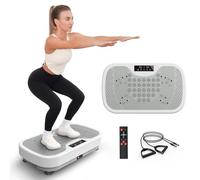 JOROTO JV30 Placa Vibratoria | Entrenamiento para Todo el Cuerpo en casa | 9 Modos de vibración | 99 Niveles de vibración | con Control Remoto de Bandas de Resistencia | Capacidad de Carga 150kg