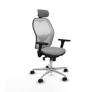 Jorquera sincro malla blanca similpiel gris brazos 3d base aluminio ca