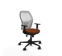 Jorquera sincro malla blanca similpiel marrón brazos 1d base nailon
