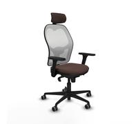 Jorquera sincro malla blanca similpiel marrón oscuro brazos 3d base n