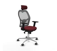 Jorquera sincro malla gris similpiel granate brazos 2d base aluminio c