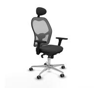 Jorquera sincro malla gris similpiel gris oscuro brazos 3d base alumin