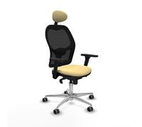 Jorquera sincro malla negra similpiel crema brazos 3d base aluminio ca