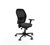 Jorquera sincro malla negra similpiel gris oscuro brazos 3d base nailo